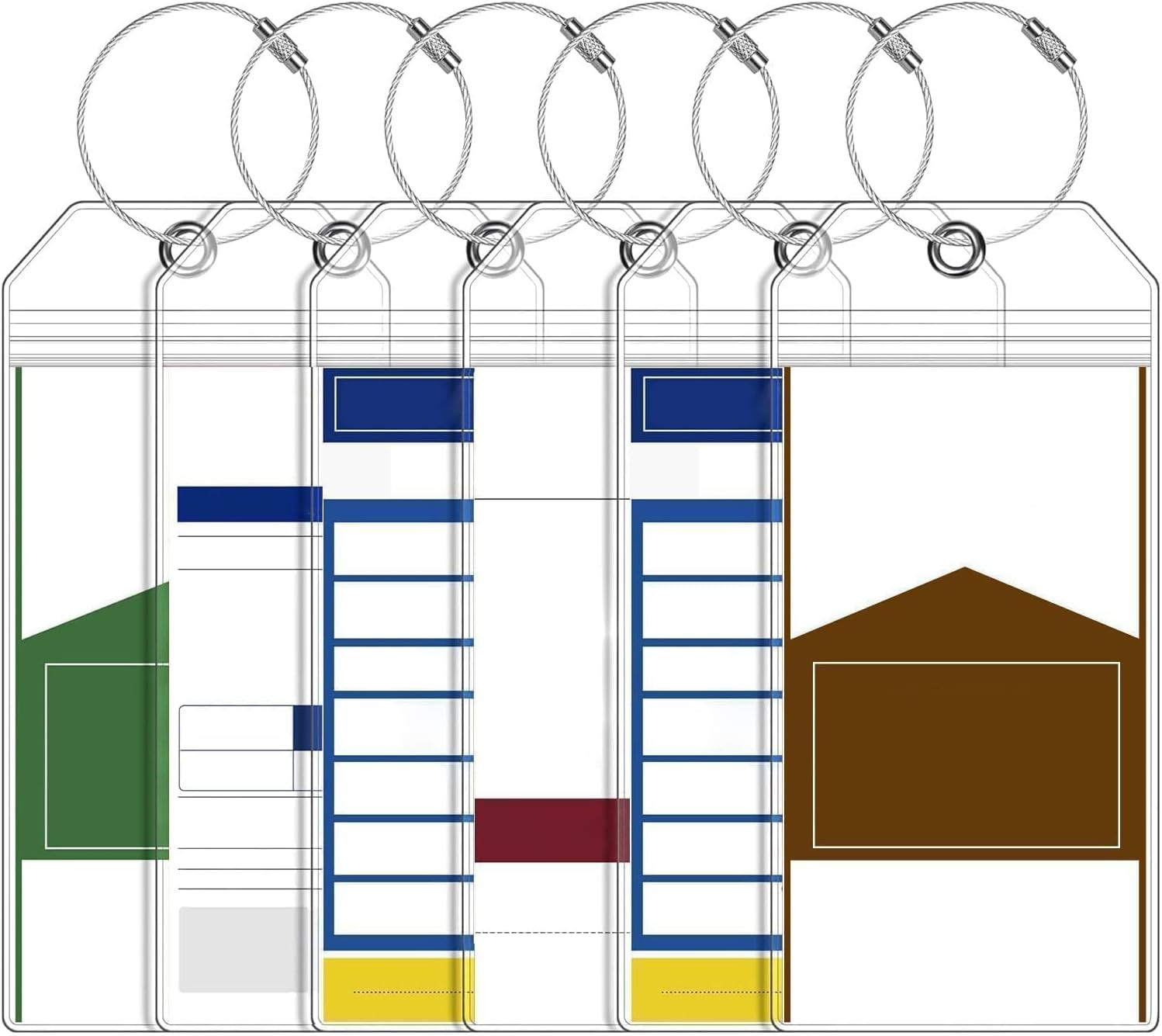 6 Pack 7.72"*3.62" Cruise Ship Essentials, Wide Waterproof Luggage Tags for S...