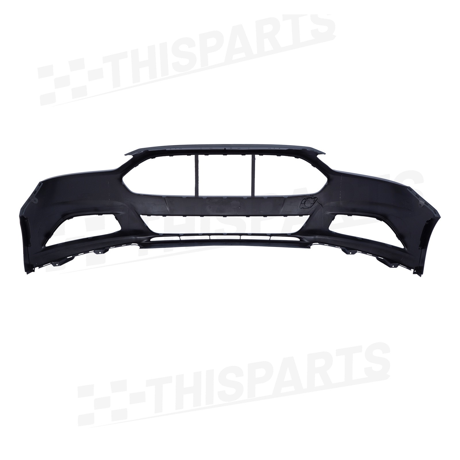 For 2013-2016 Ford Fusion Front Bumper Cover Grille Fog Light w/Chrome Molding