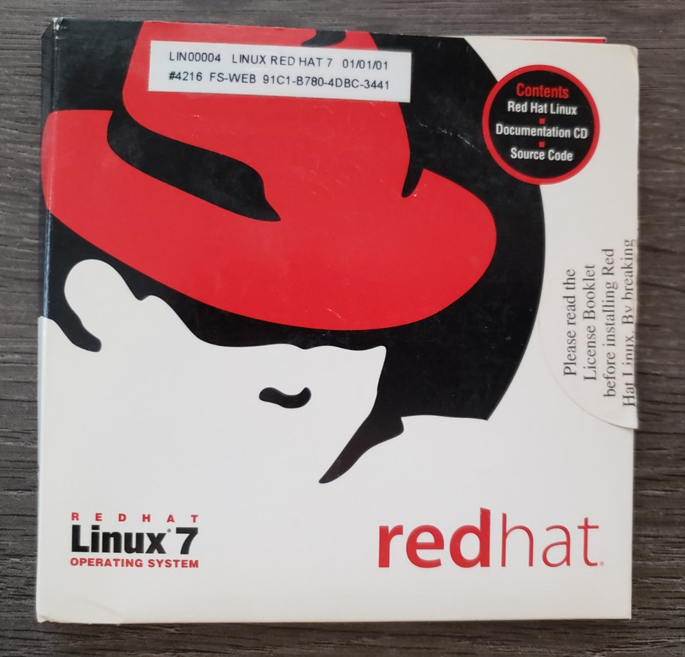 Vintage REDHAT -  Linux 7 Operating System (2000) CD Installation