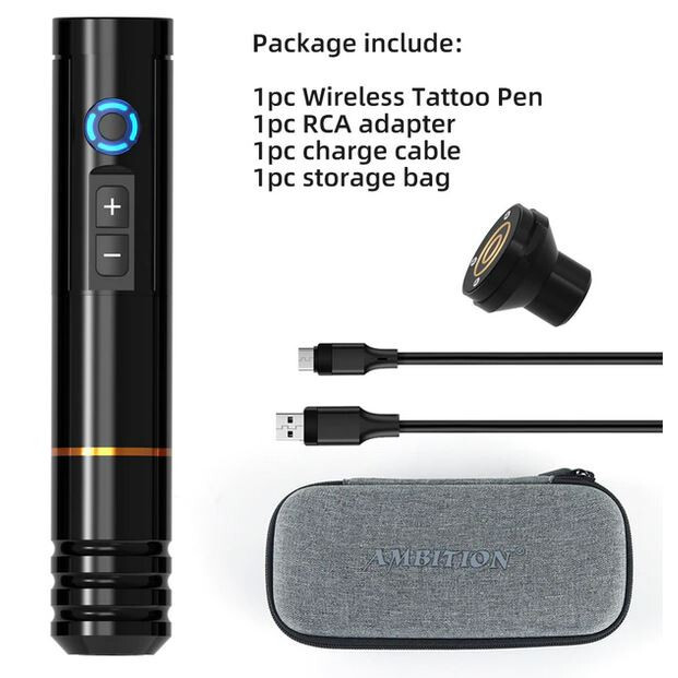 Ambition Ninja Wireless Tattoo Pen Machine Powerful Coreless