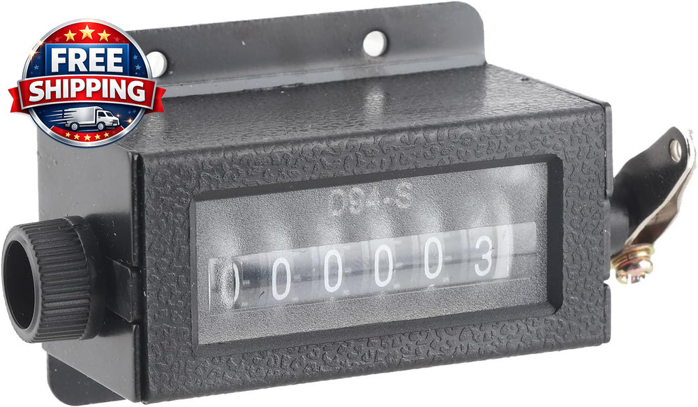 Resettable 6-Digit Digital Tally Counter - Mechanical Pulli Design