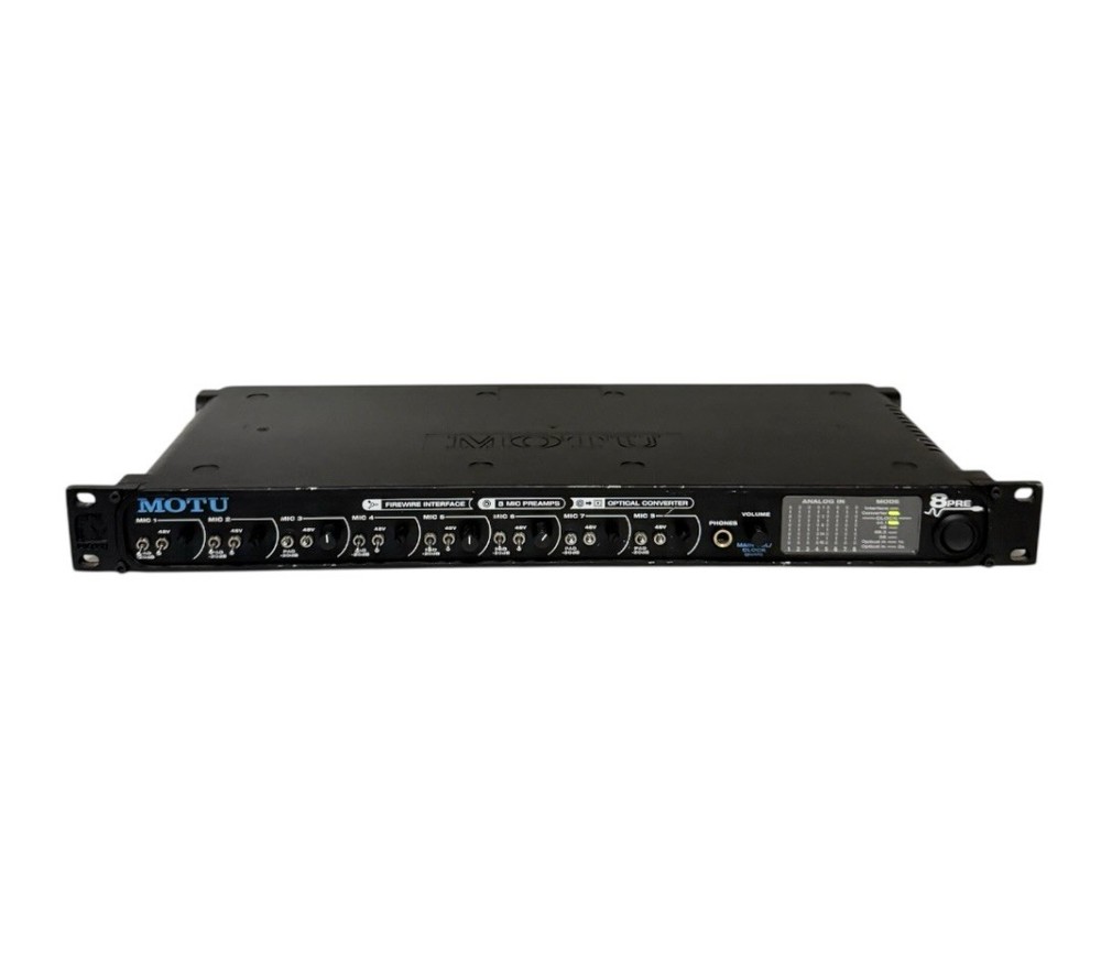 Motu 8Pre (8-Pre) Eight Mic Preamps - MIDI Firewire Audio Interface - WORK