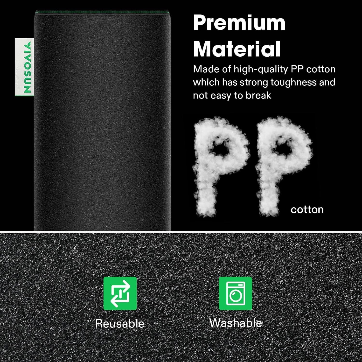 VIVOSUN 6 Inch Prefilter for 6" Carbon Filter, Black, 13.78" Long