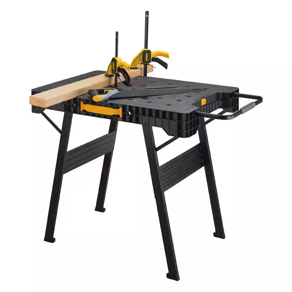 dewalt workbench folding table lightweight sturdy large surface work portable