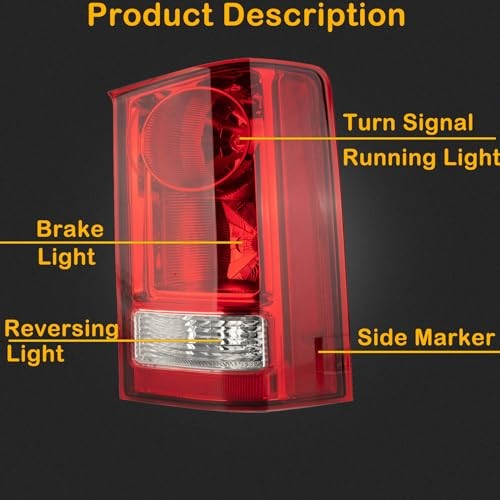 Tail Light Assembly Compatible With 2009 2010 2011 2012 Right Passenger Side