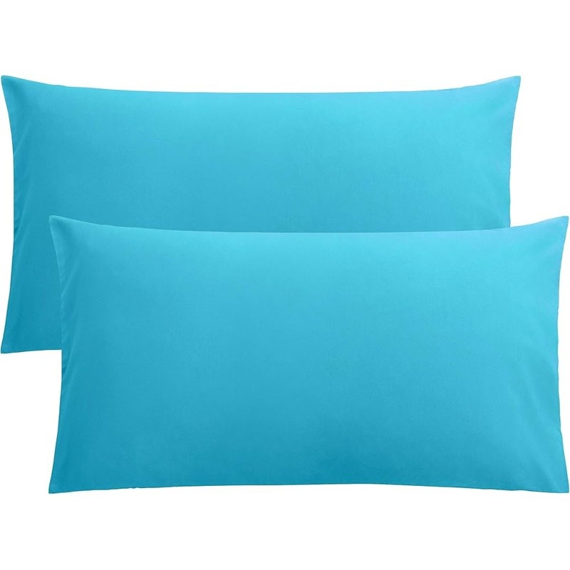 Microfiber King Pillowcases 20x36 Inch Envelope Closure Soft Durable 2 Pack New