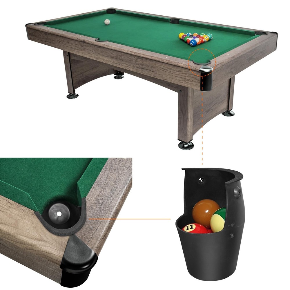 Pool Table Pockets Replacement Pockets for Billiard Table Set of 6