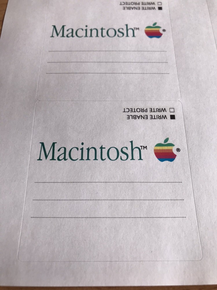 24 Etichette Macintosh per Floppy Disk 3,5 Pollici