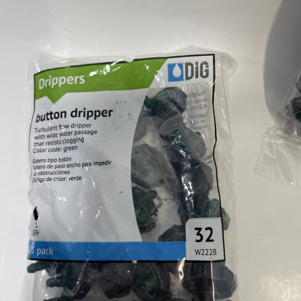 25PCS DIG BUTTON DRIPPER W222-B 2GPH. # 32