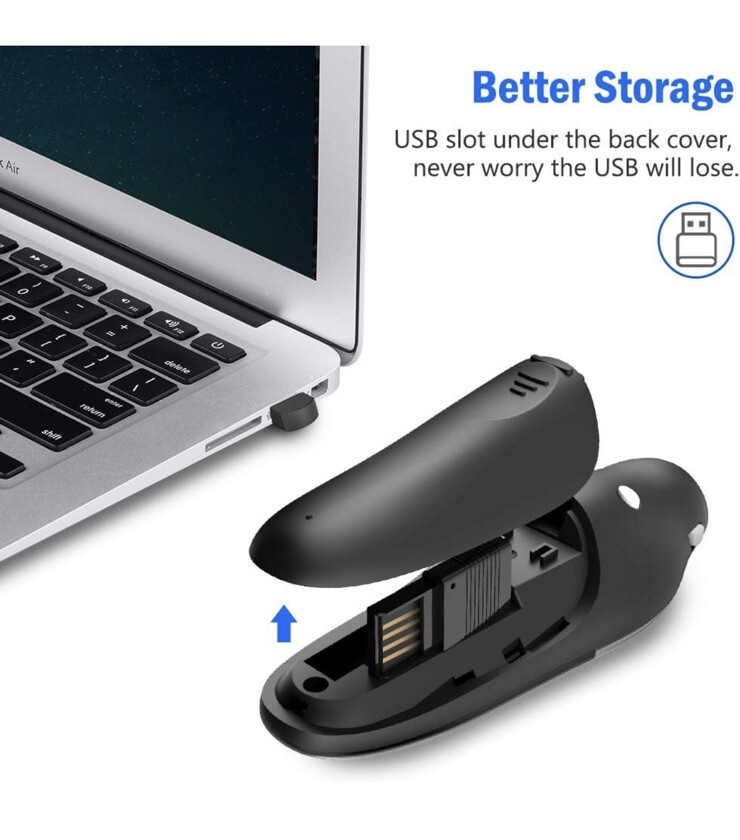 Wireless Presenter Model D100, 2.4 GHz With Laser Pointer 39’ FT Range