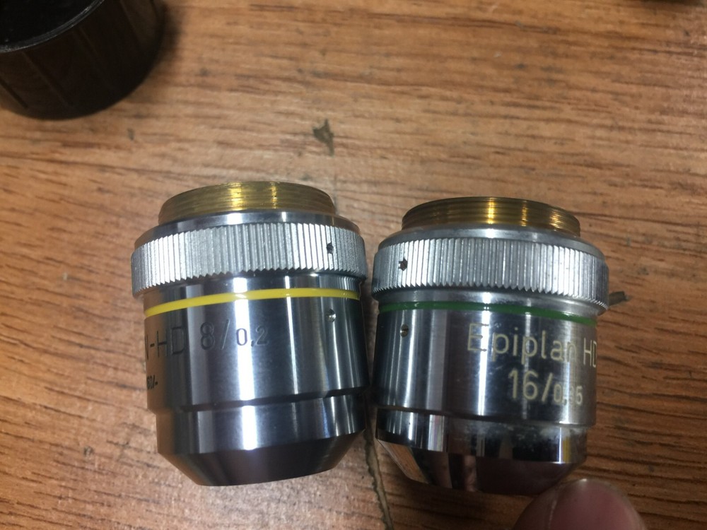 CARL ZEISS INKO EPIPLAN MICROSCOPE ATTACHMENT OBJECTIVES 8 16