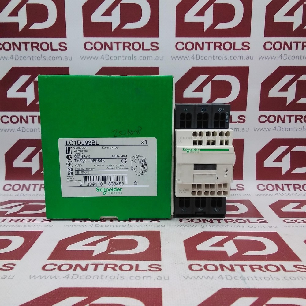 LC1D093BL | Schneider | Contactor, 3 Pole, 3 N.O., IP20, Opened