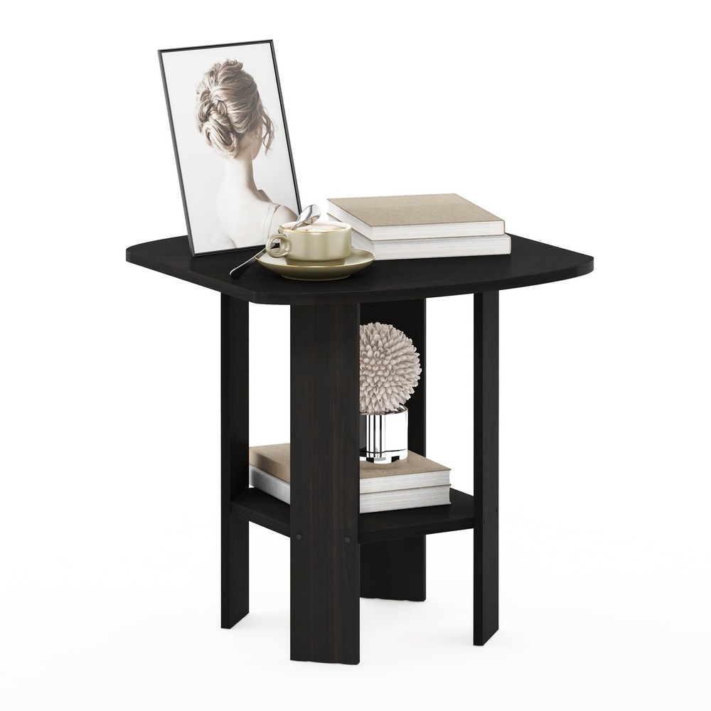 Contemporary Engineered Wood Simple Design End Table in Espresso