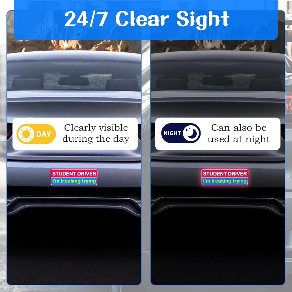 8Pc Student Driver Magnetic Sticker Set