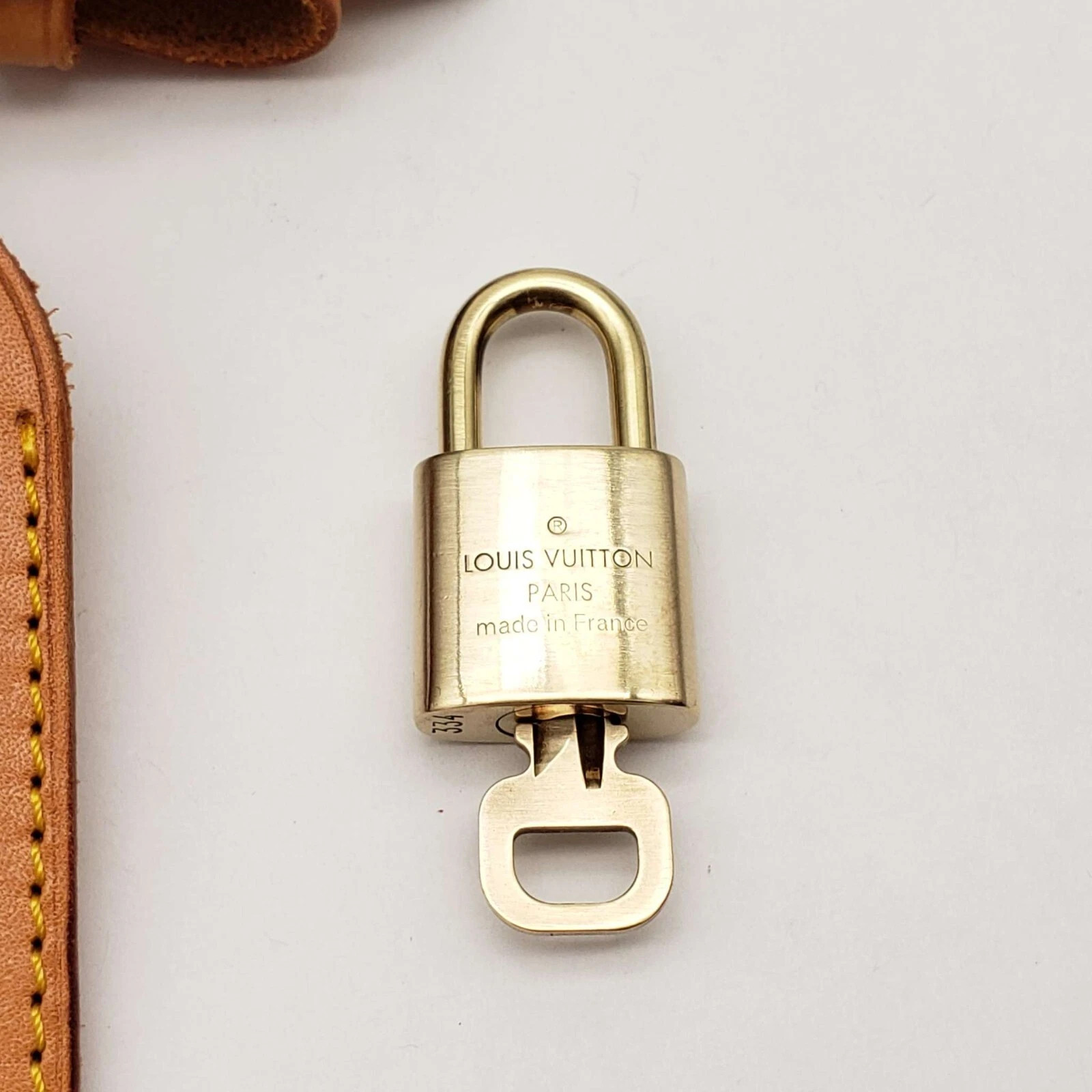 100% Authentic Louis Vuitton Gold Padlock and Luggage Tag / Name Tag/ Travel Tag