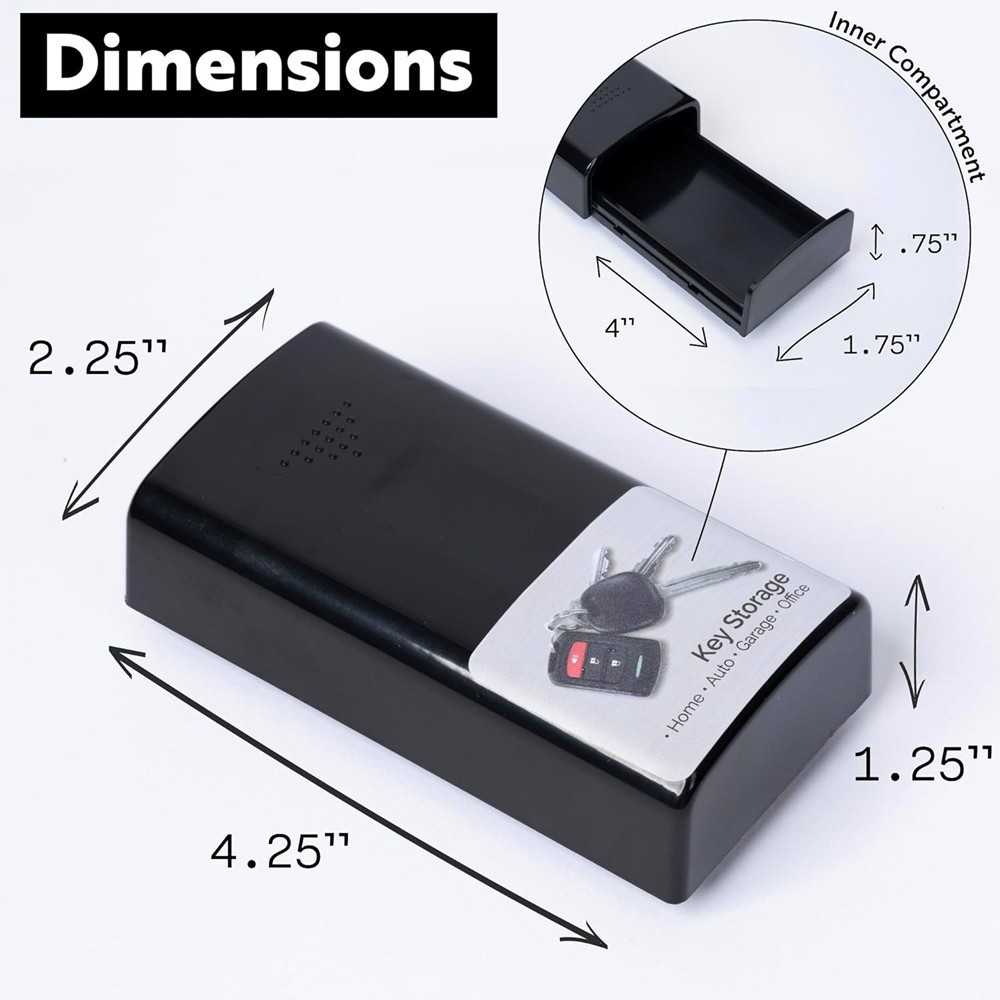 1pcs key Storage Large Magnet Locker Hider Hide A Key Master Lock Key Box
