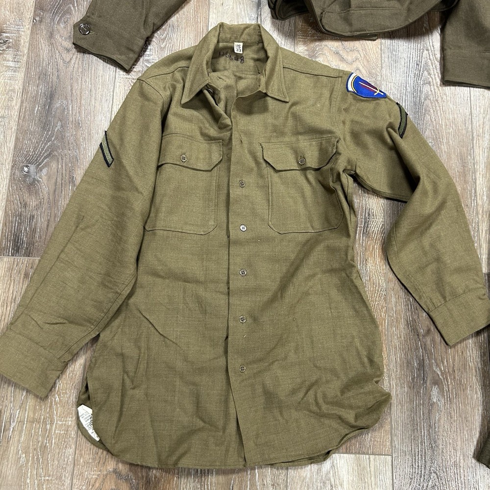 WWII - Korean War Era U.S. Army Personal Effects Duffle Bag Uniform Ike Jacket