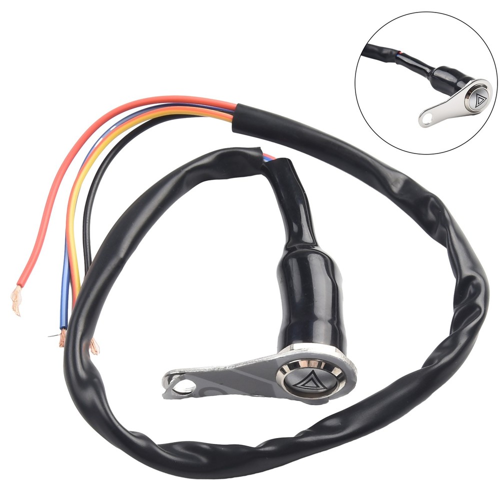 1 Pc Red LED Motorcycle Switch ON+OFF Handlebar Mount Push Button 12V Work Light