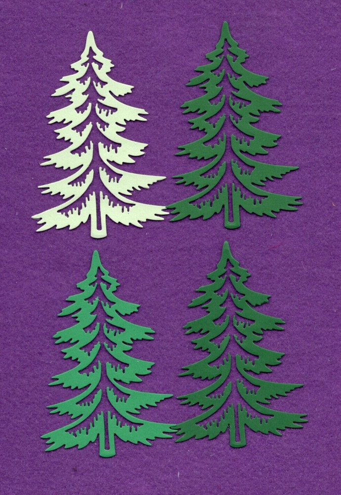 PINE TREE # 16 die cuts scrapbook cards