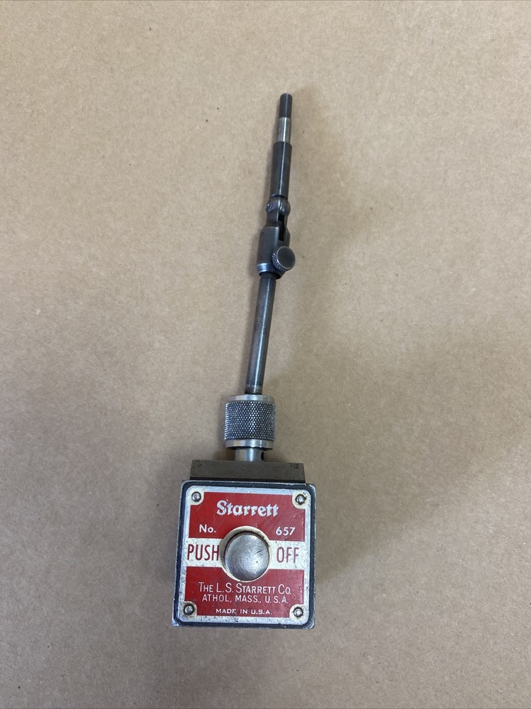 Starrett 657A 196B Magnetic Base, Swivel Post Assembly, And Indicator Set