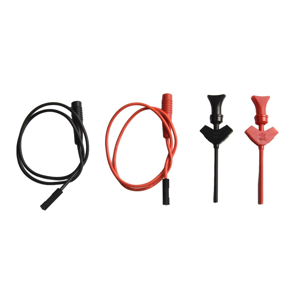 Compact Multimeter Test Hooks with 10 Inch Leads for IC Testing and Repairs