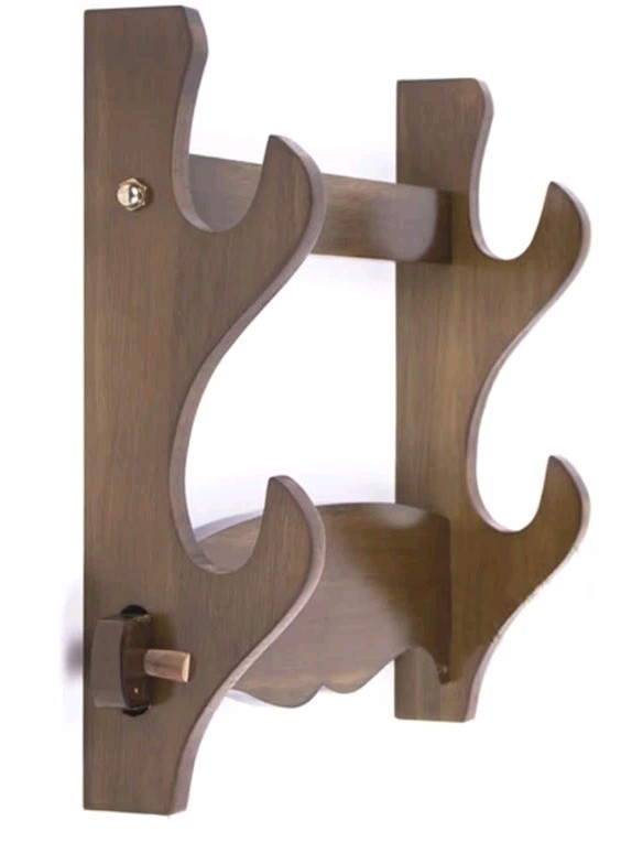 2 Layer Wood Made Wall Mount Bracket Samurai