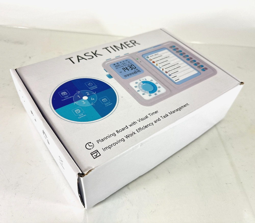 3-in-1 Visual Timer & ADHD Tool for Kids|Adults, Task Timer w/ Chore Chart Board