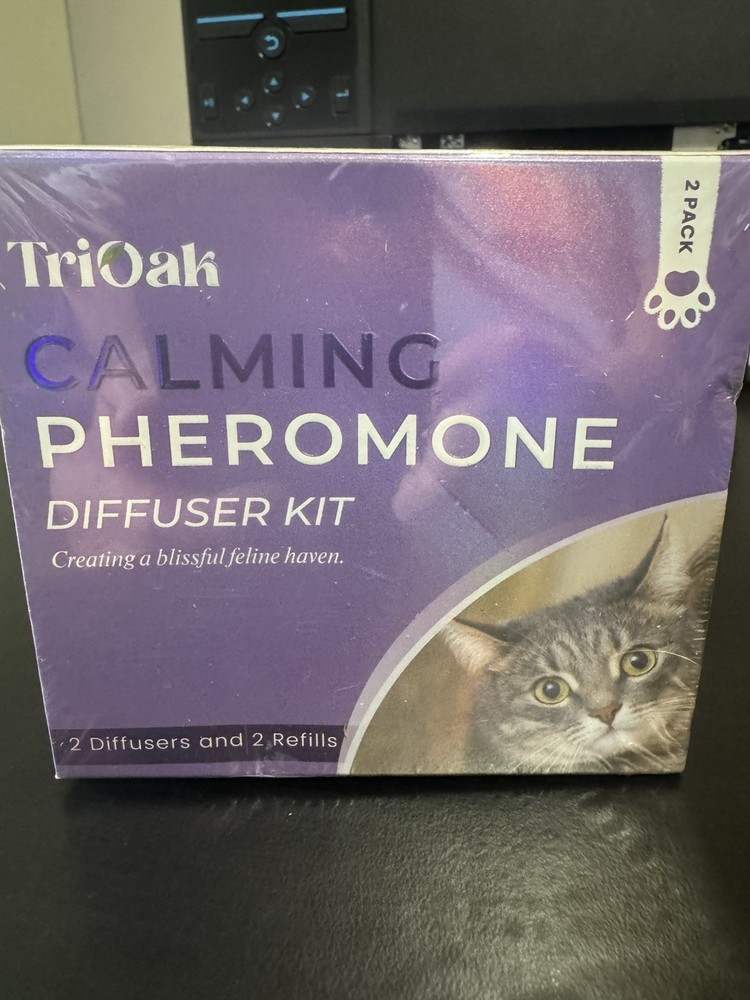 TriOak Cat Calming Diffuser - Feline Anxiety Relief - Pheromone Diffuser 2-1