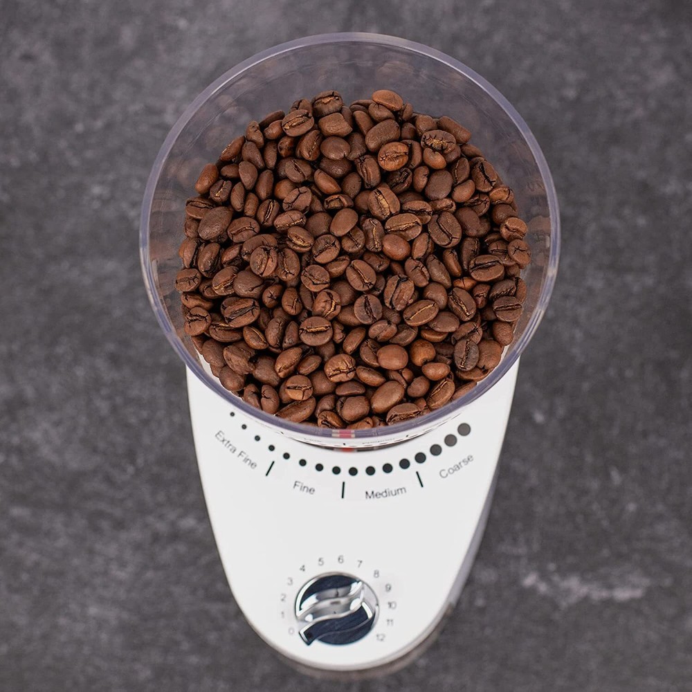Capresso Infinity Plus Conical Burr Coffee Grinder - White