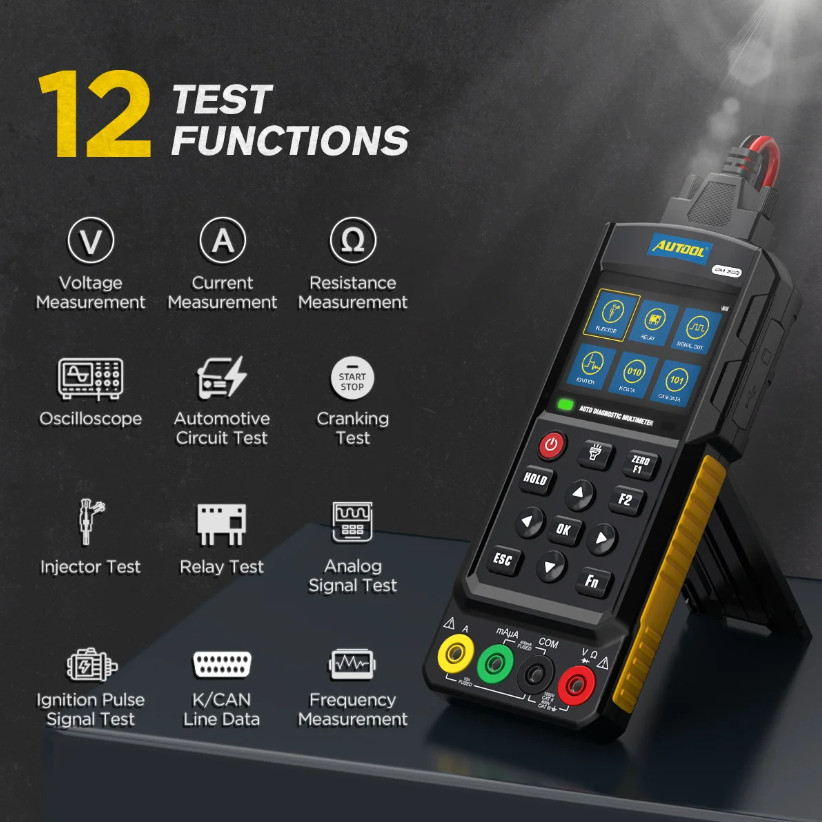 NewAUTOOLDM303Auto Diagnostic Multimeter Car Circuit Tester with KCAN/Oscillosco