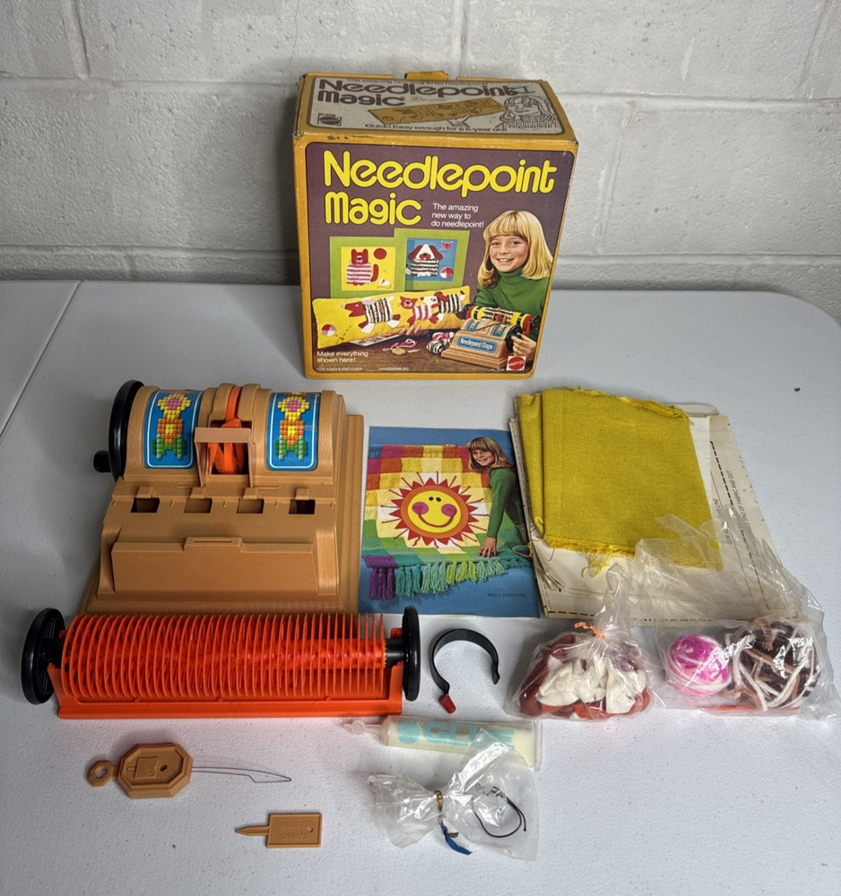 Vintage 1975 Mattel Needlepoint Magic Machine #9038 - READ