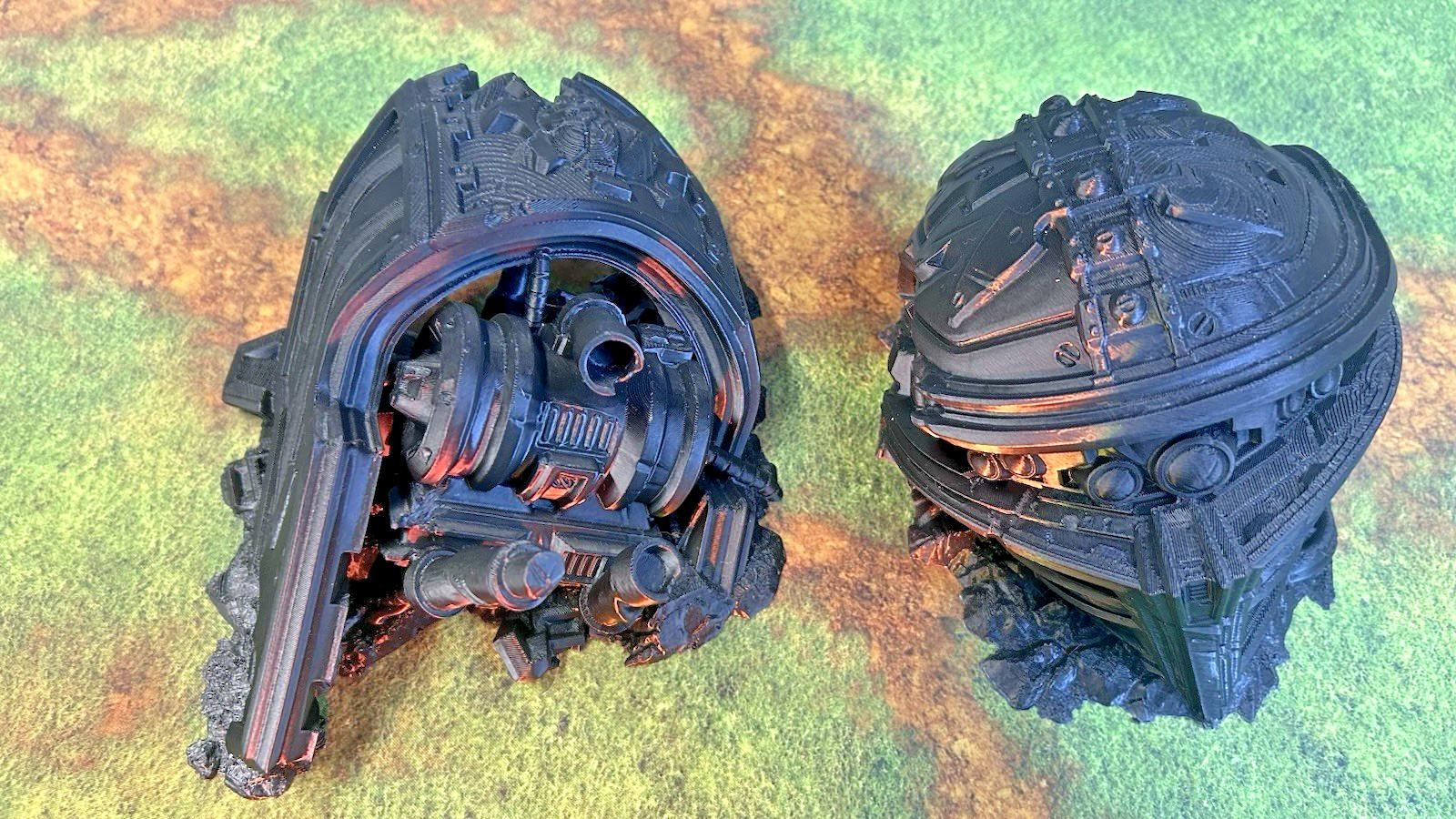 Tabletop Terrain - Fallen Titan - Perfect for Warhammer 40K/Kill Team: 7 pcs