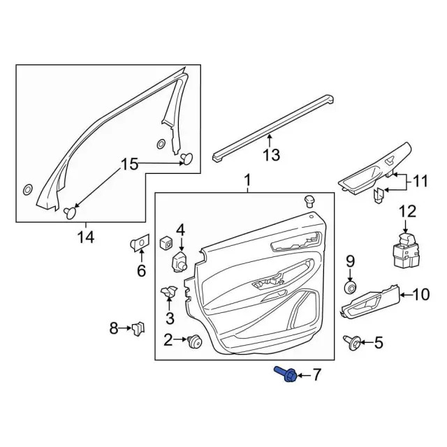 Genuine Door Trim Panel Screw W708392-S424