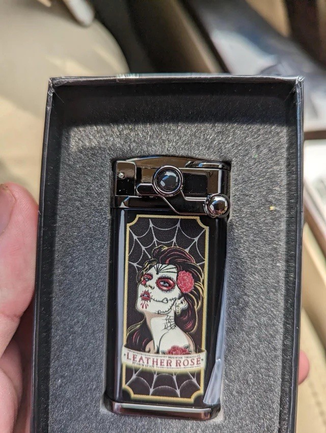 Deadwood Leather Rose Torch Lighter