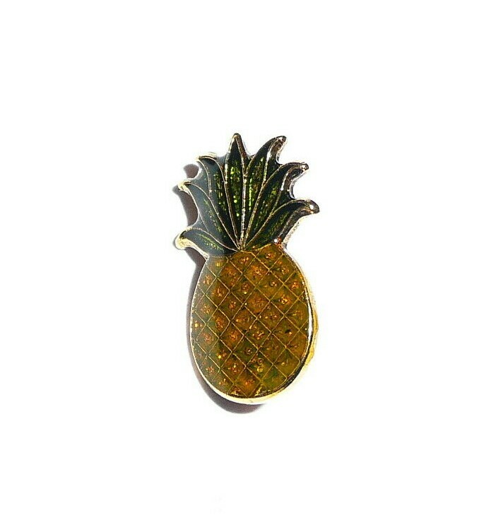 Pretty Pineapple Metal Shank Button Pineapple Fruit Button 3/8" x 5/8"