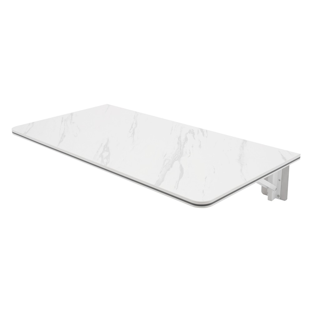 Modern Folding Wall Desk Wall-mounted Folding Table Foldable Table Indoor White