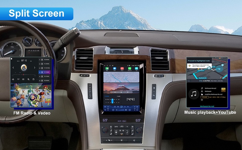 $500 on AMAZON! QLED Cadillac Escalade 2007-2014 9.7" Radio CarPlay Android Auto