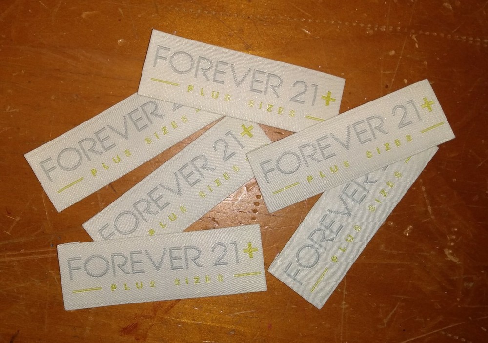 Forever 21 Plus Sizes Garment Labels for Crafting