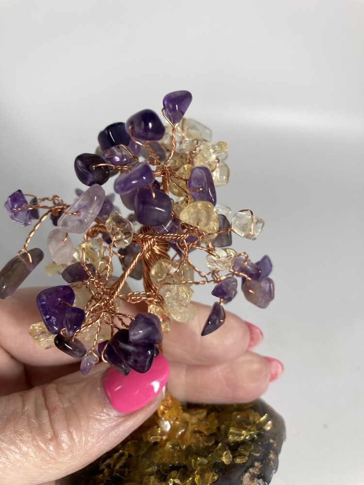 Amethyst Bonsai Tree Copper Trunk Gorgeous
