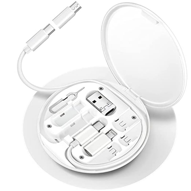 Elegantly Compact Multifunctional Data Cable Storage Box for USB-C & Micro-USB