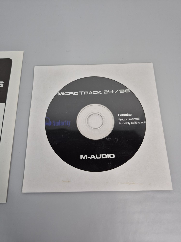 M-Audio MicroTrack 24/96 Digital Recorder Startup Disc & Quick Start Guide Only