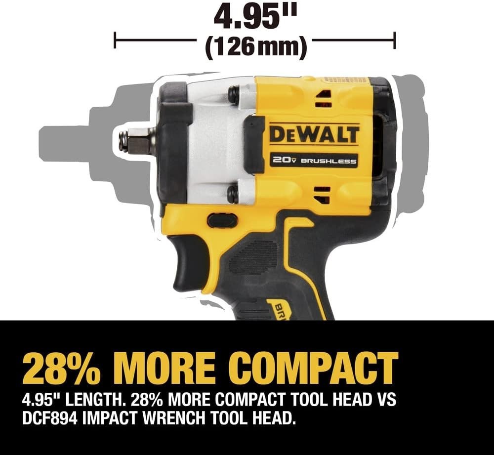 DEWALT ATOMIC 20V MAX* 3/8 in. Cordless Impact Wrench with Hog Ring DCF923B