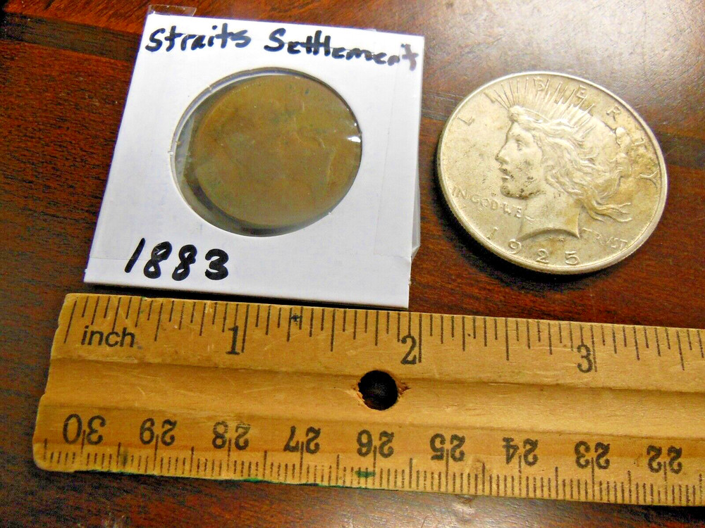 1883 Malaysia One Cent Straits Settlement Coin