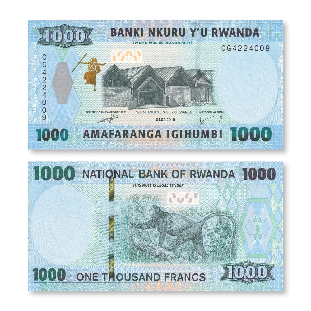 Rwanda 1000 Francs, 2019, B142a, UNC