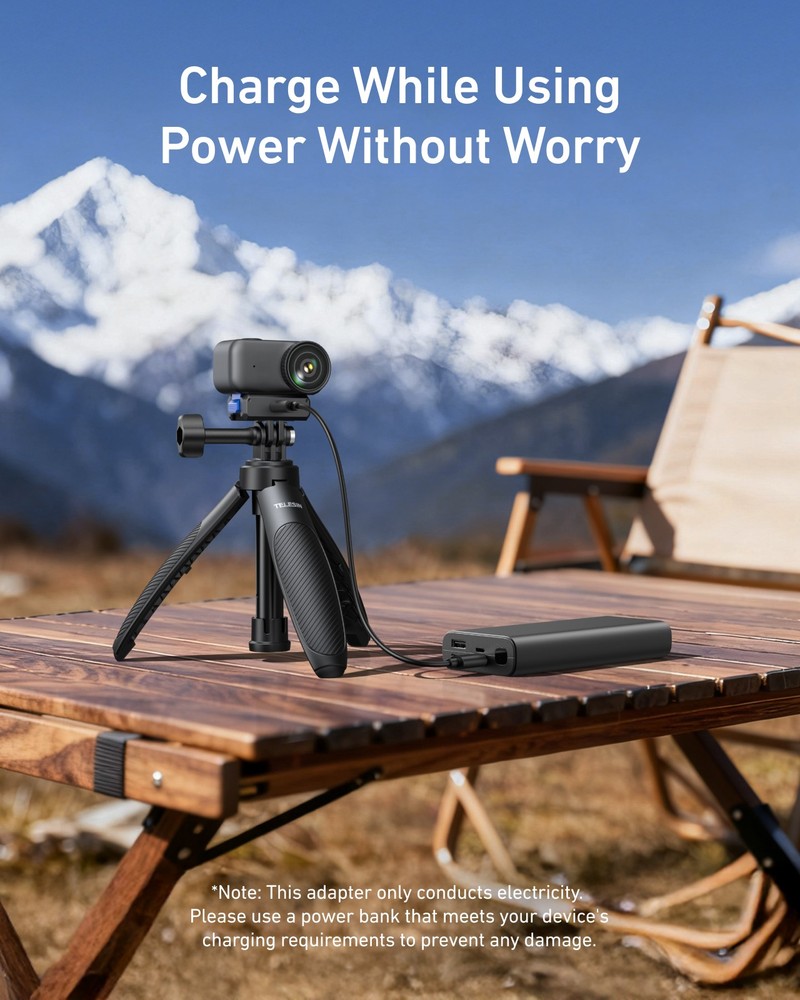 Magnetic Quick-Release Charging Adapter Mount for DJI Osmo Nano Action Camera