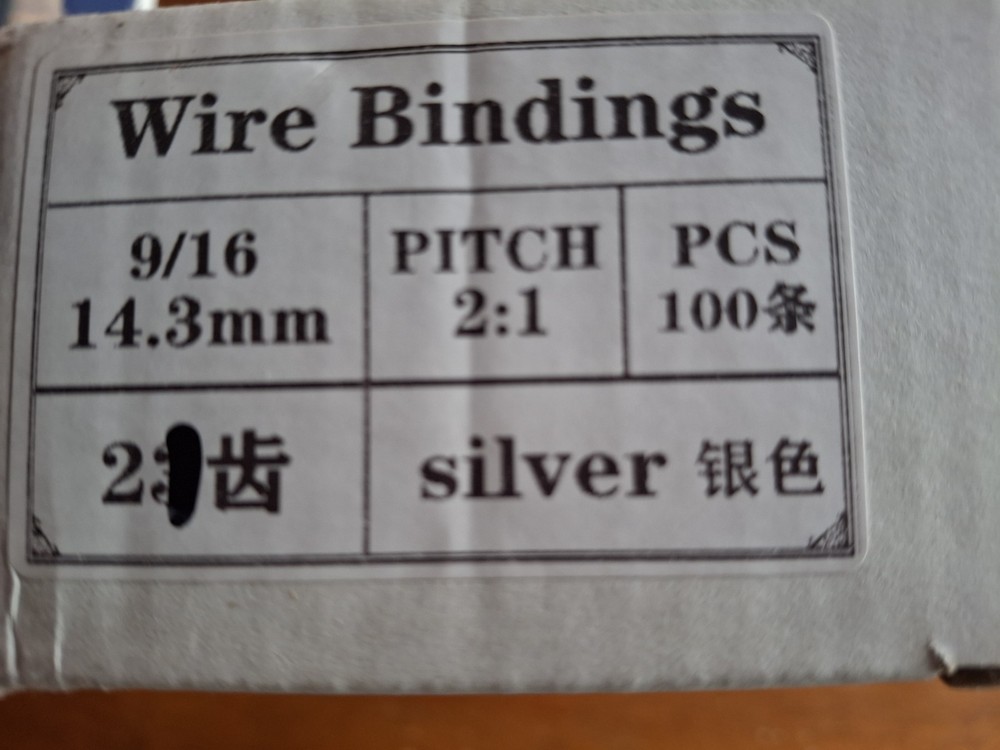 Rayson WR21143SIL Wire Binding Spines, Silver, 2:1 Pitch Double Loop Binding