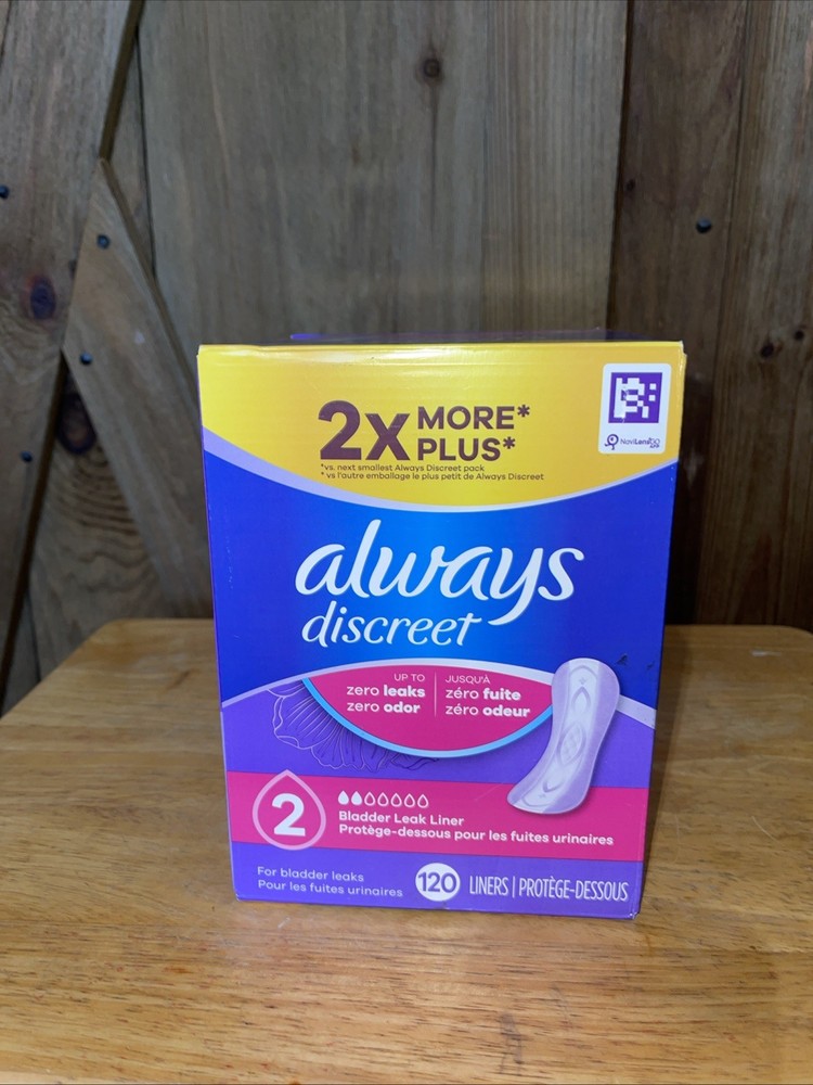 Always Discreet Incontinence Liners, Very Light Absorbency Regular Length 120 Ct