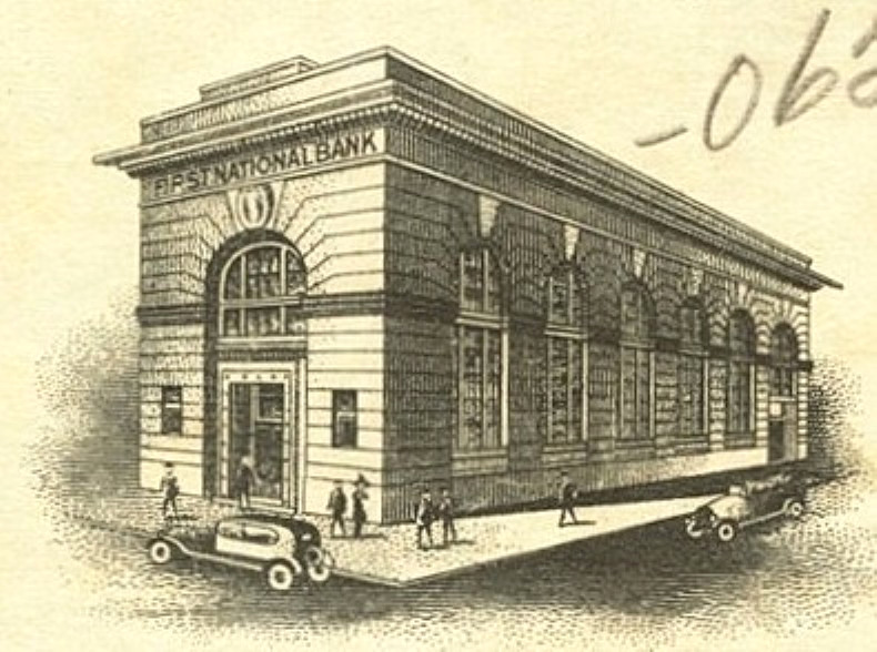 TX BRYAN Brazos County Texas First National Bank 1920s GALVESTON printer check