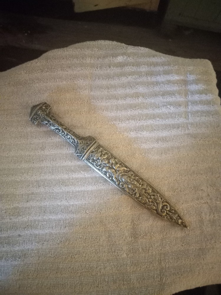 Antigue Kindjal Dagger With Scabbard.