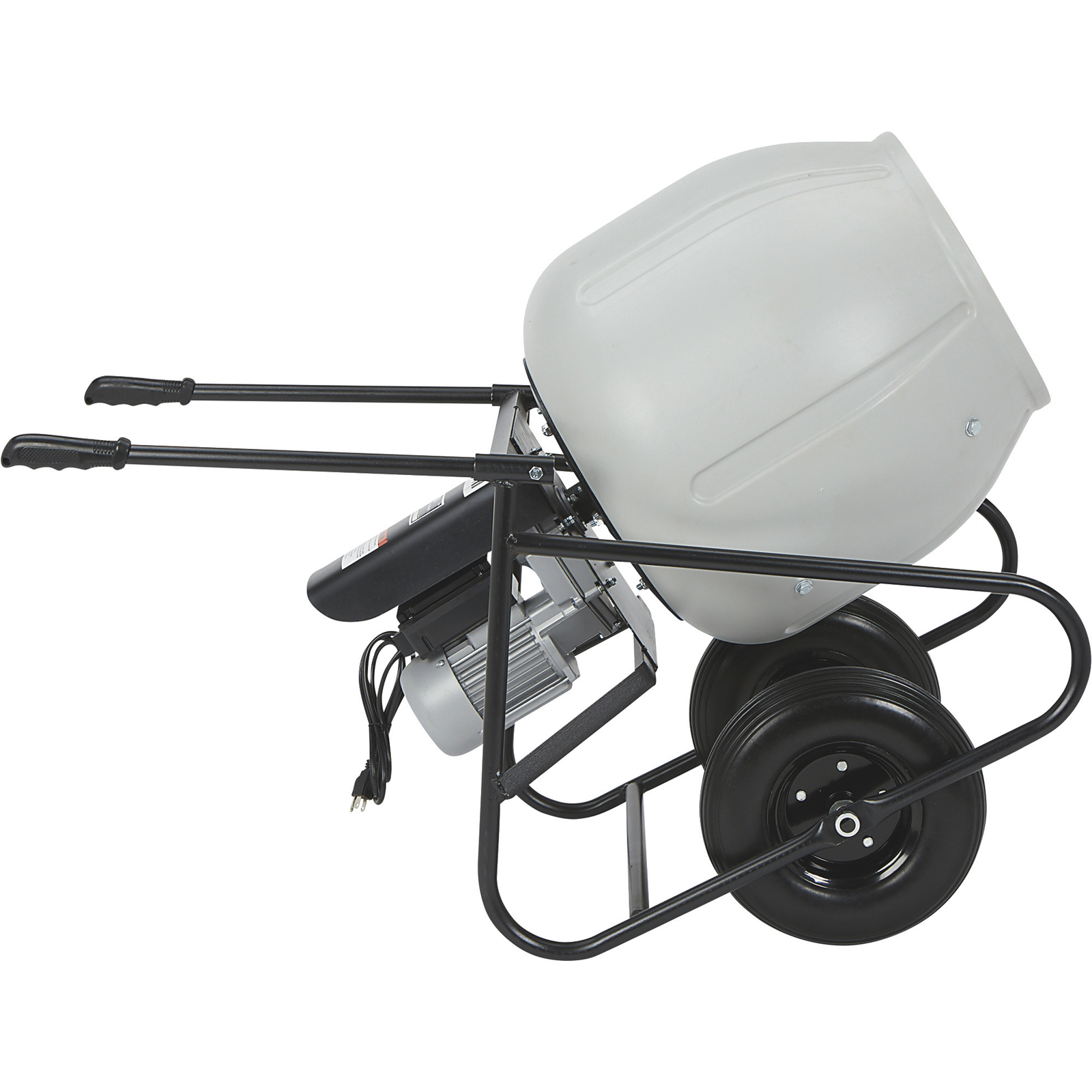 Klutch Electric Cement Mixer, 3.5 Cu. Ft. Poly Drum, 1/2 HP, 120V Electric